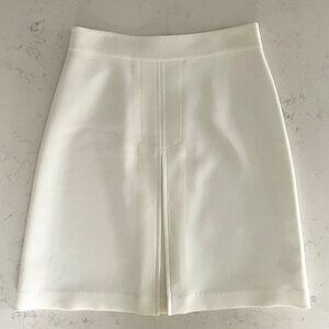 Judith & Charles Classic A-Line Lined Triacetate Poly Blend Skirt White Sz 10